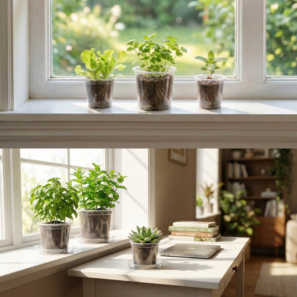 ENNUFO Clear Nursery Pots with Drainage, 4/5 inch Plastic Pots for Indoor Plants, 126 Pcs Seed Starter Kit with Plant Saucers, Labels & Tools