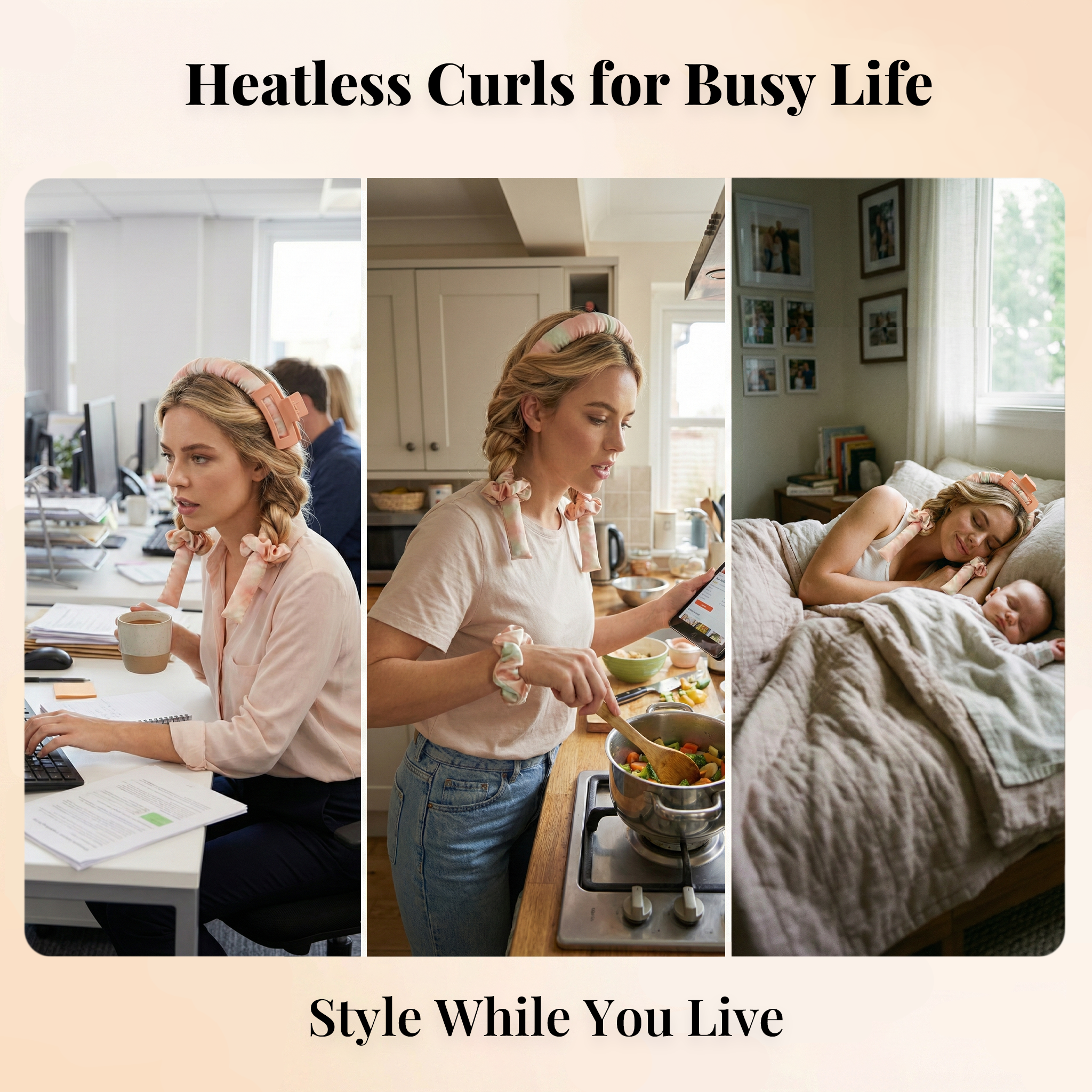 ENNUFO Soft Heatless Curls Overnight Hair Curler Set, Damage-Free Sleep In Blowout Rods for All Hair Types