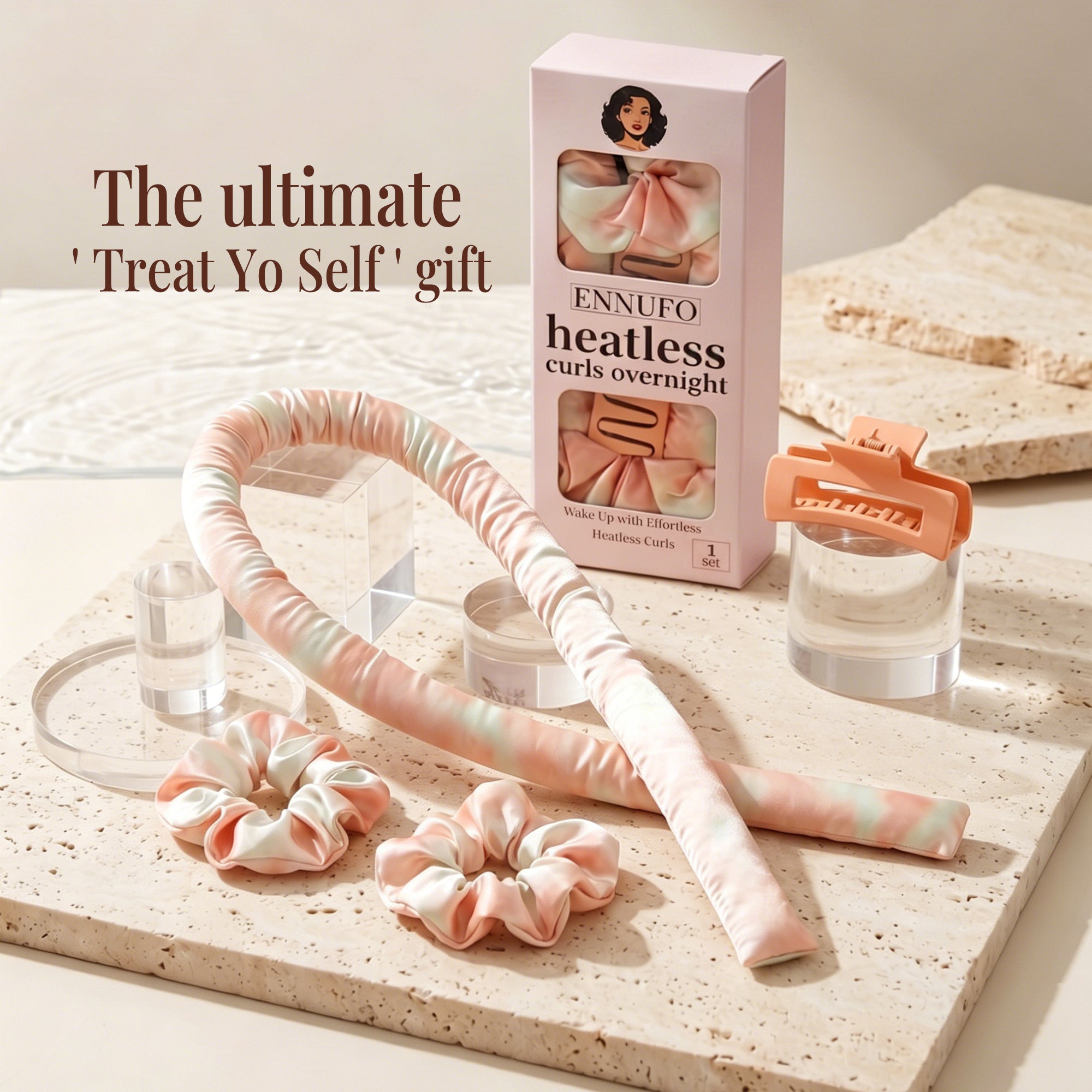 ENNUFO Soft Heatless Curls Overnight Hair Curler Set, Damage-Free Sleep In Blowout Rods for All Hair Types