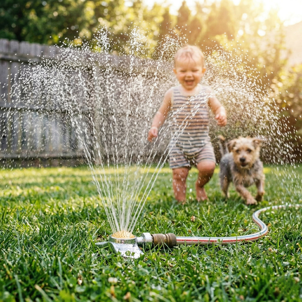 ENNUFO Heavy Duty Metal Spot Sprinkler, Small Area Lawn Sprinkler, 2 Pack